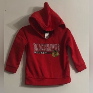 Red Blackhawks Kids Hoodie.2T